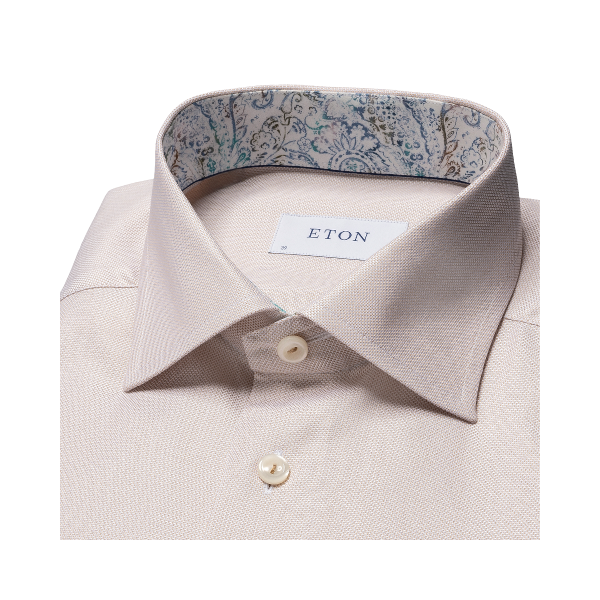 Solid Oxford Cotton Tencel Shirt - Beige