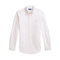 Custom Fit Striped Oxford Shirt - Coastal Beige/White