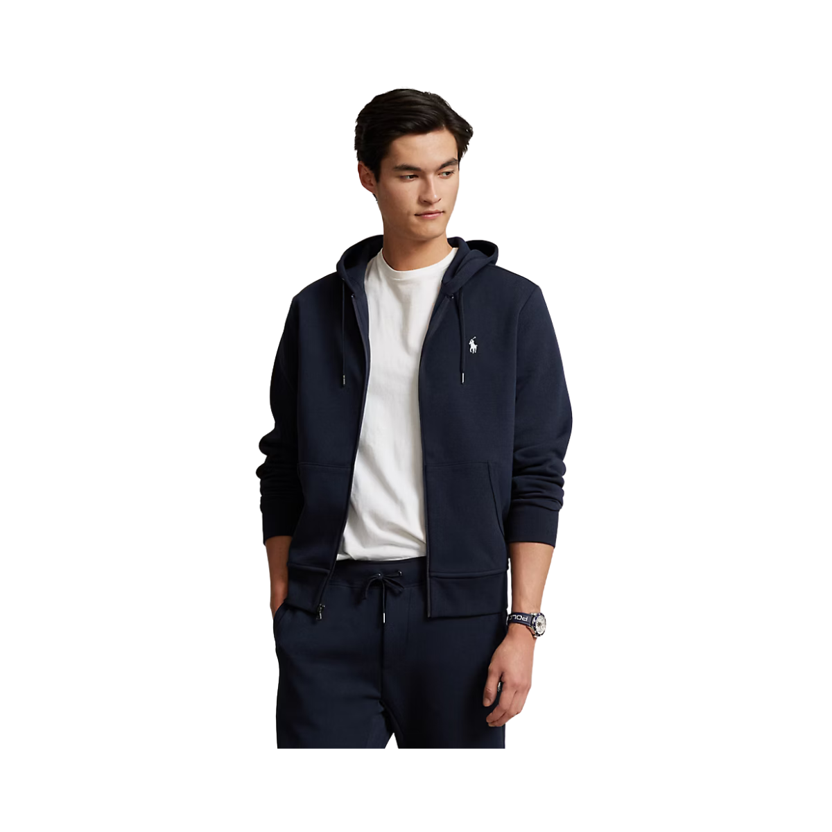 Double Knit Full-Zip Hoodie - Aviator Navy