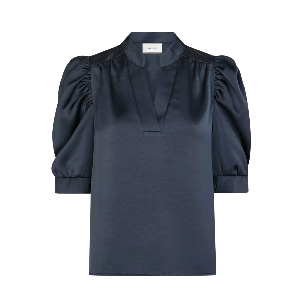 Roella Heavy Sateen Blouse - Midnight Blue