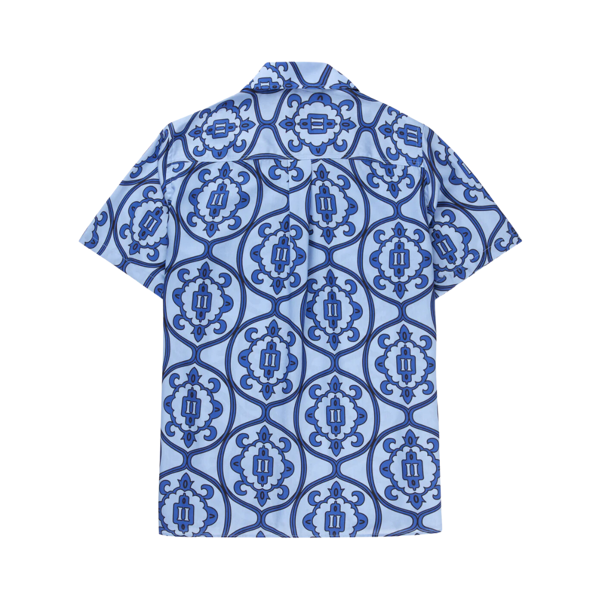 Ornament AOP Tencel SS Shirt - Blue