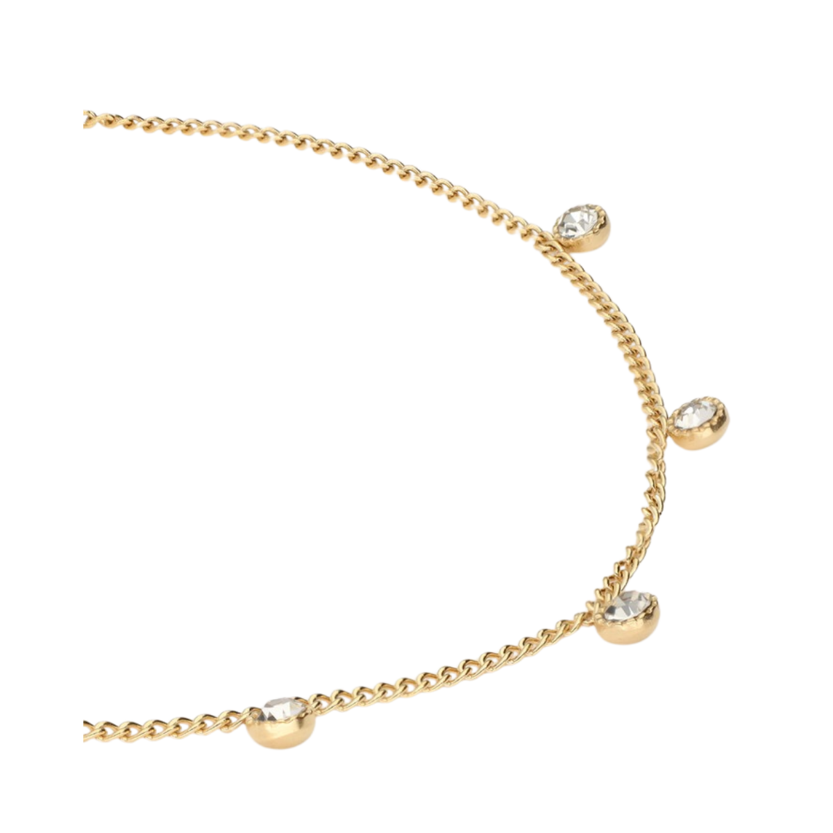 Armbandje vijfstrass steentjes - 1200 Gold