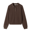 N-Mecca LS Knit Polo - Coffee