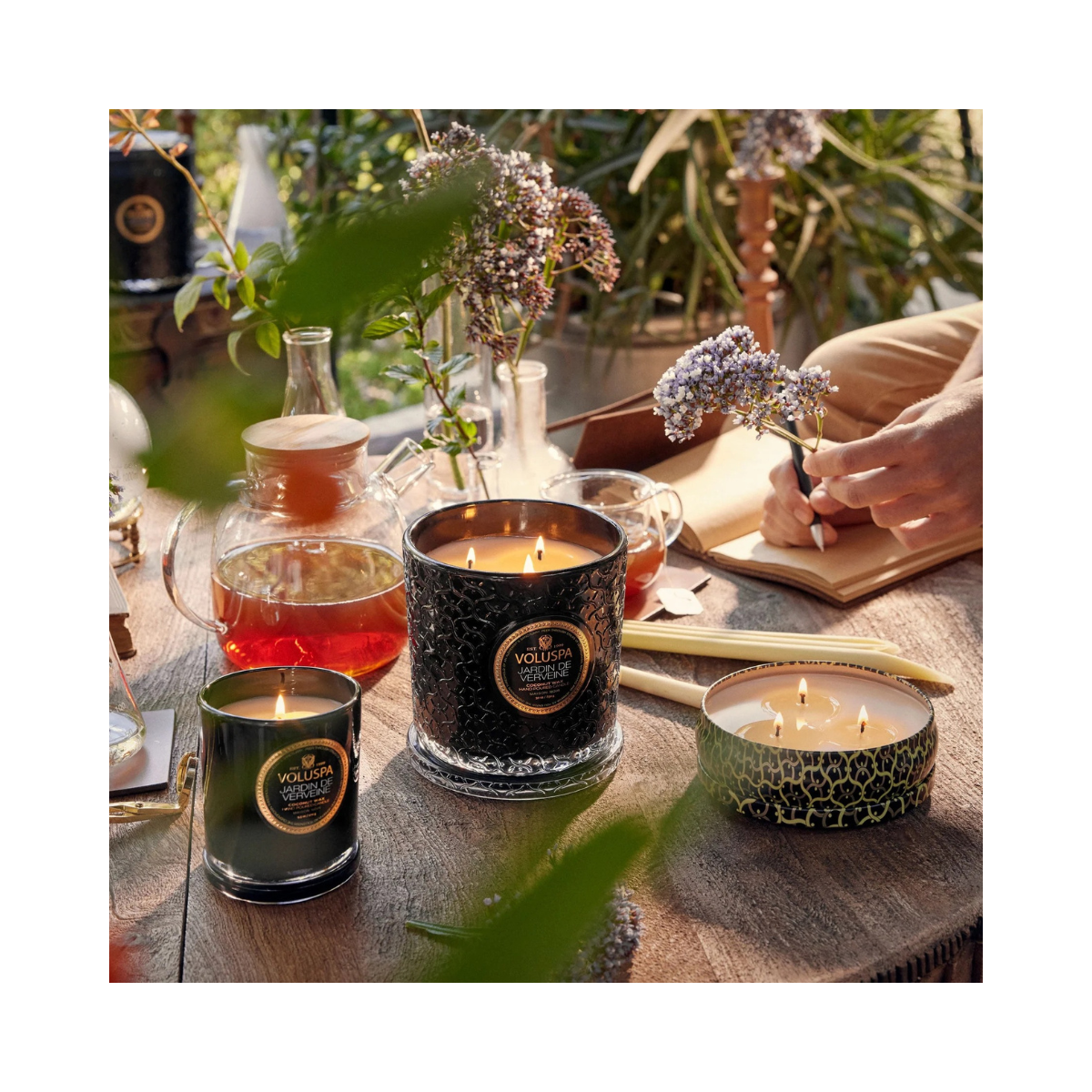 3 Wick Tin Candle - 8 Jardin De Verveine