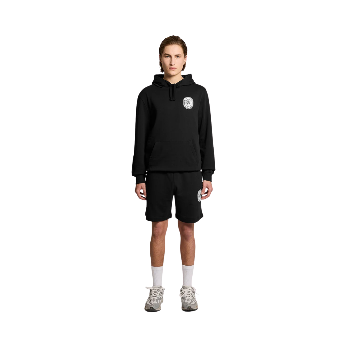 Borders Label Graphic Hoodie - Jet Black