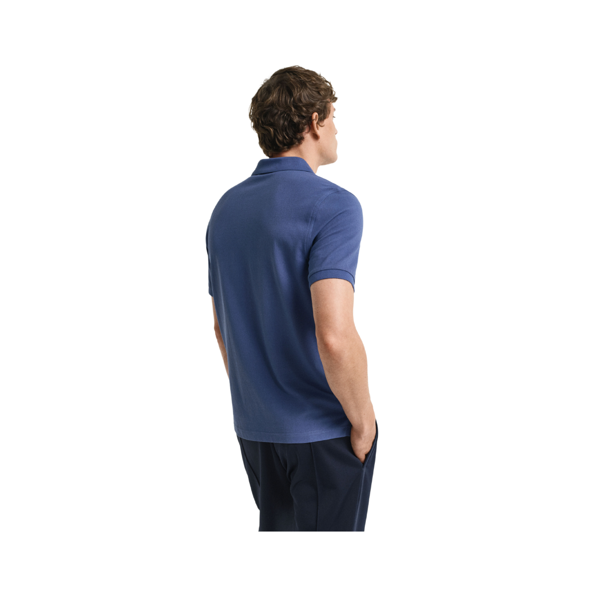 Shield SS Pique Polo - Dusty Navy