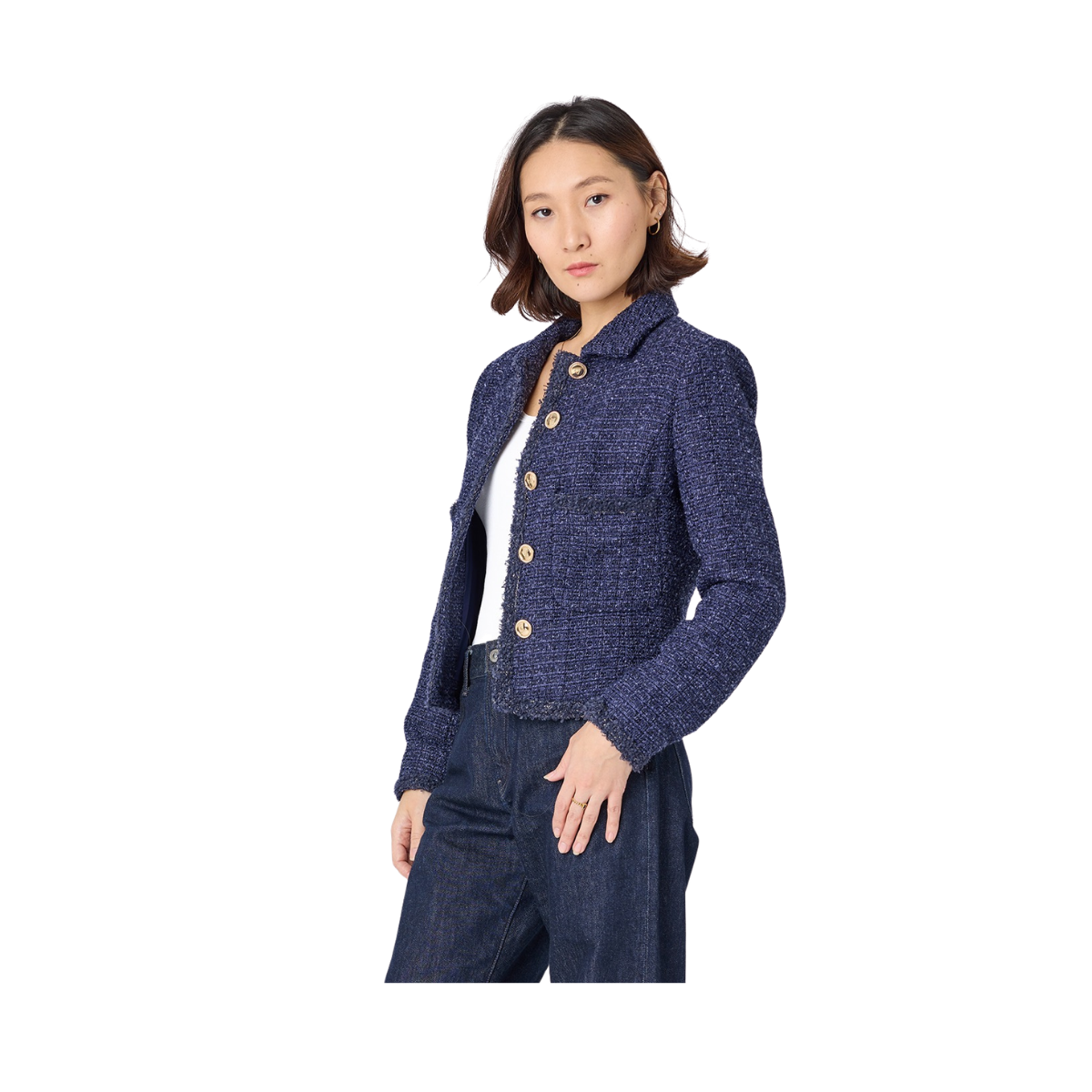 Madison Tweed Jacket - Navy Blue