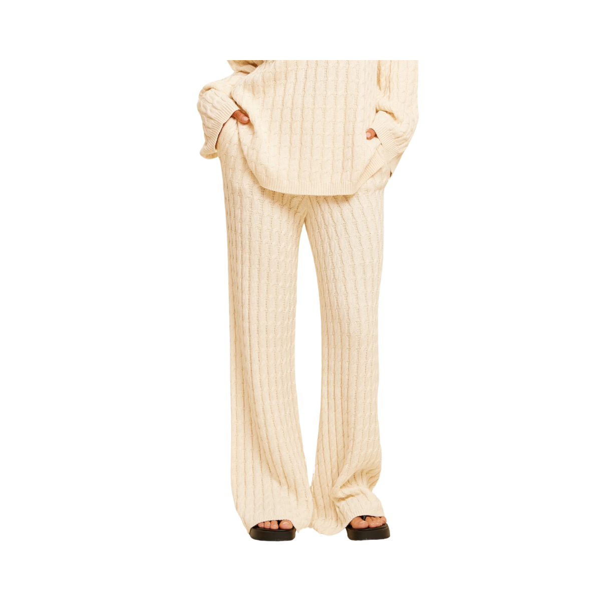 Hazel Cable Pant - Beige