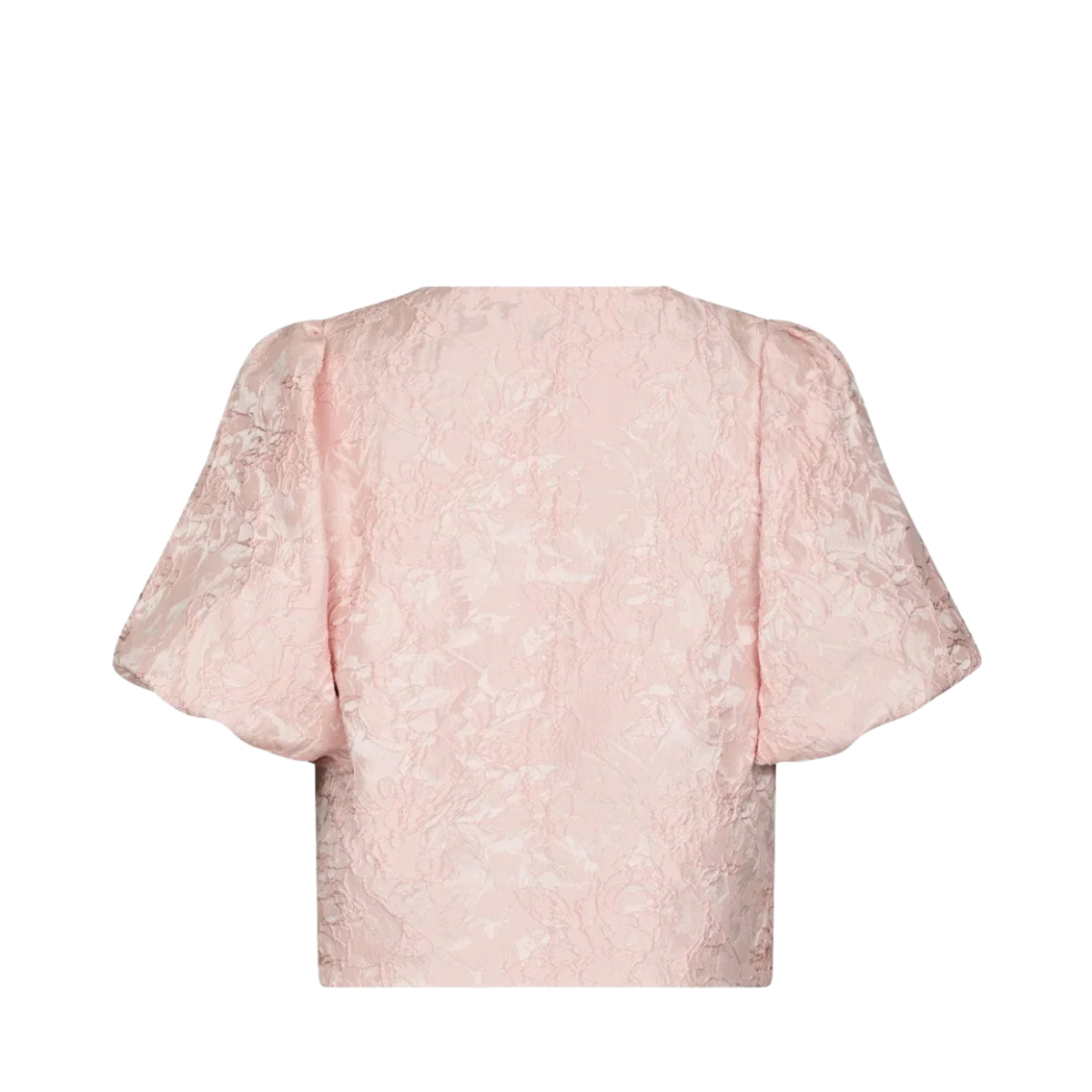 Aisa Soft Brocade Blouse - Light pink