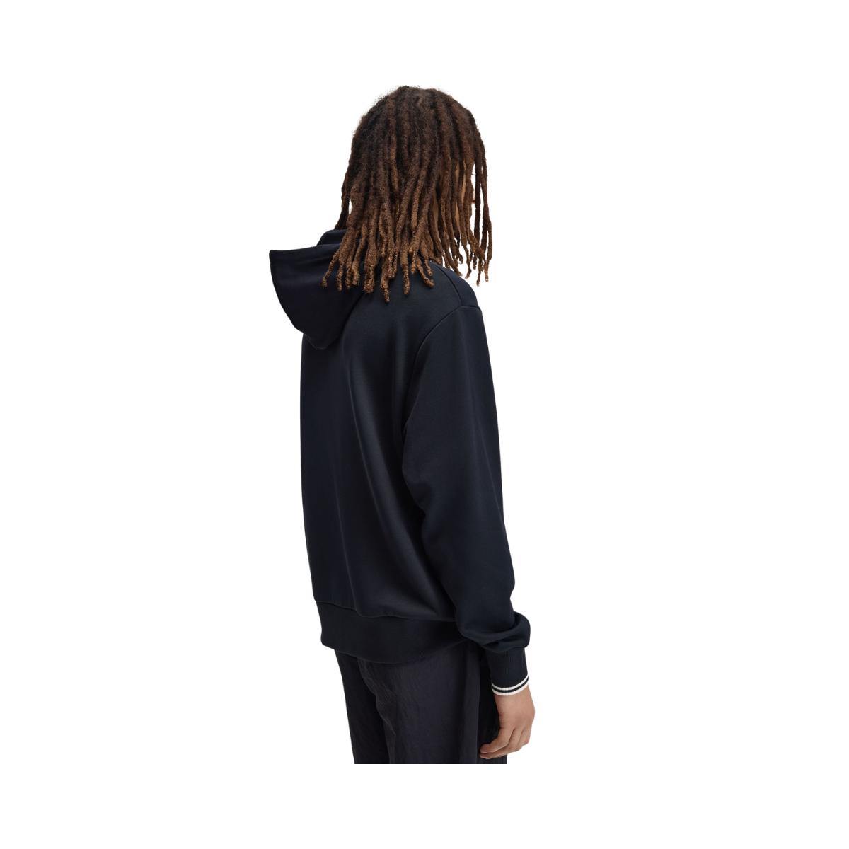 Tipped Hooded Sweatshirt - Navy