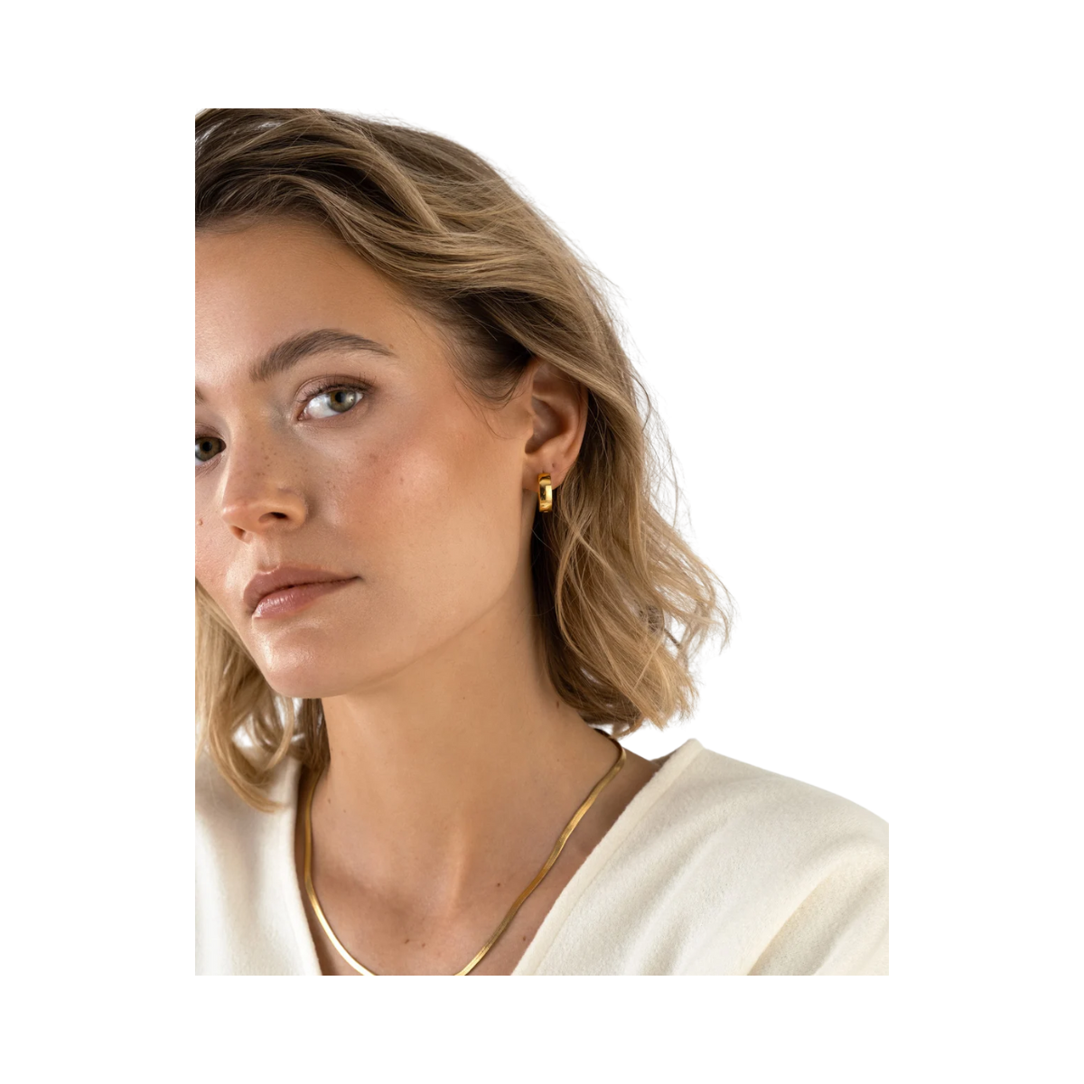 Chunky Gold Hoops Medium - Gold