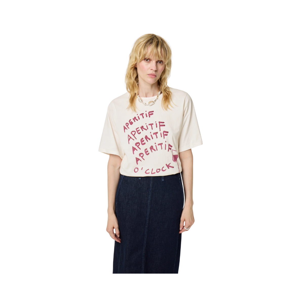 Rose Wine T-shirt - Cosy white