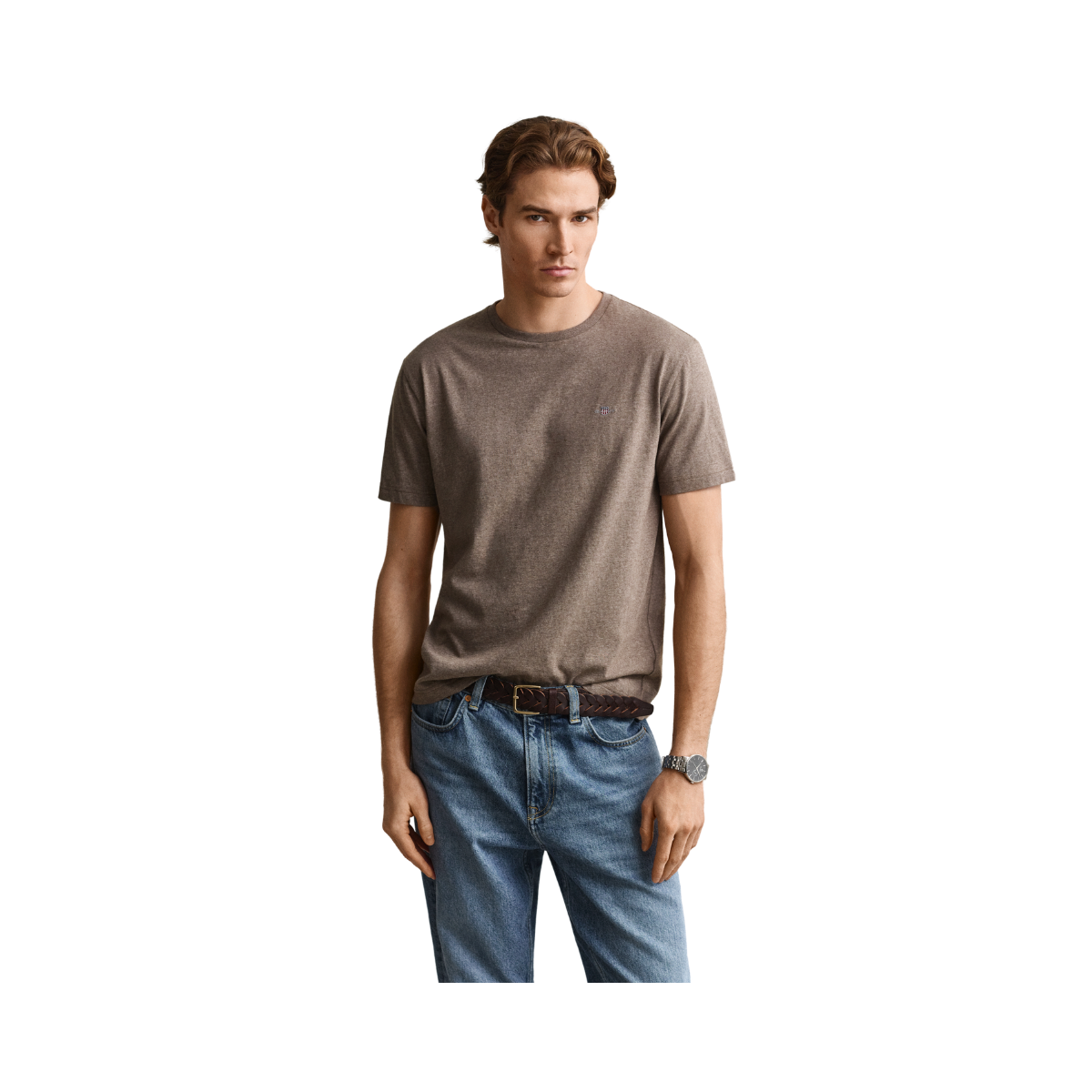 Shield SS T-Shirt - Dark Hazelnut Melange