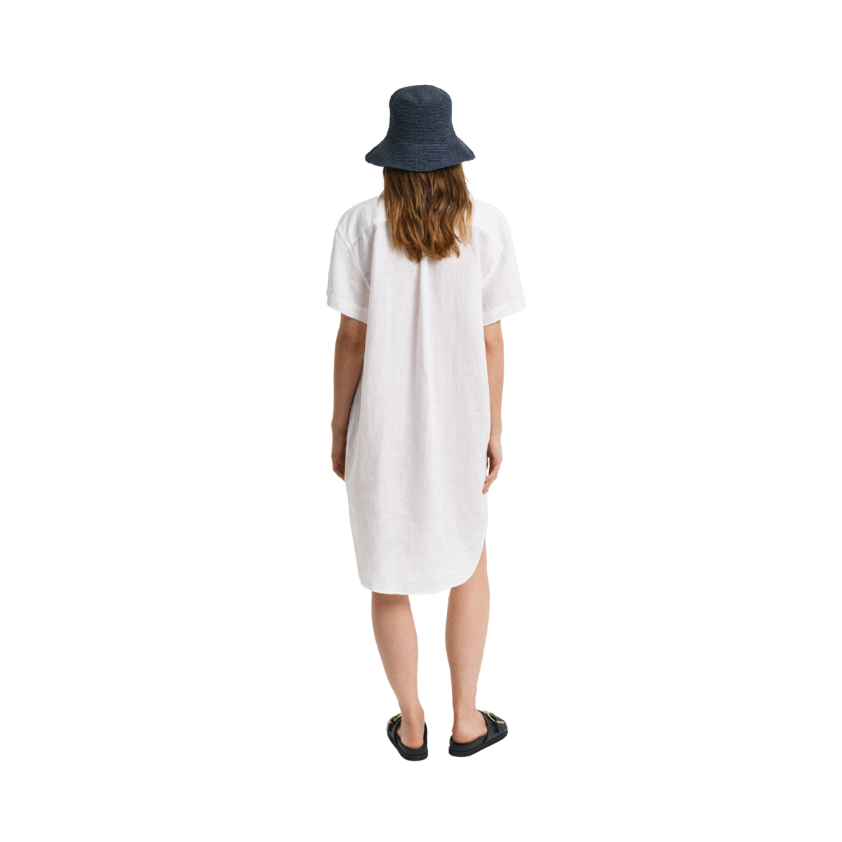 REL LINEN CAFTAN - White