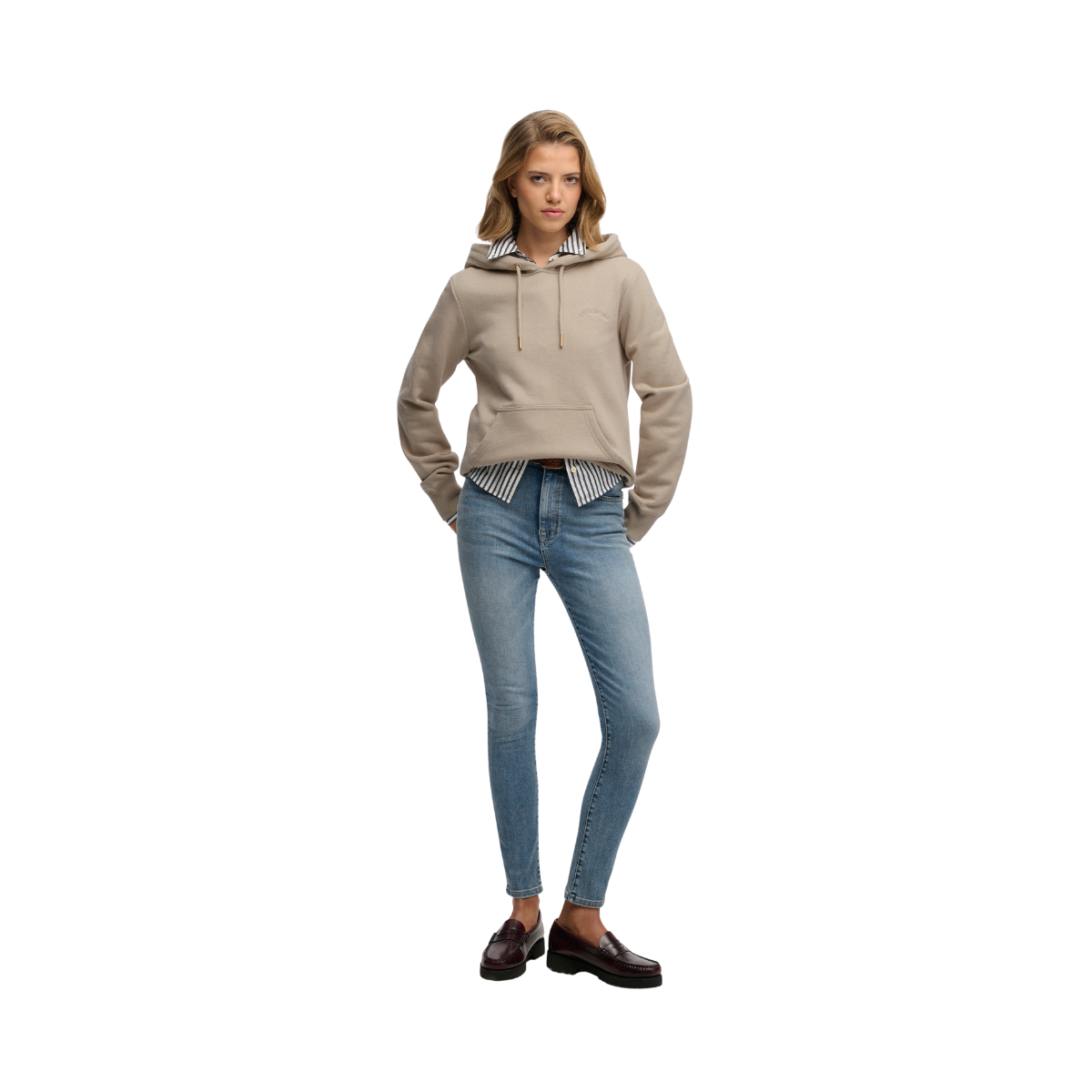 Essential Logo Emb Hood Hb - Feather Grey