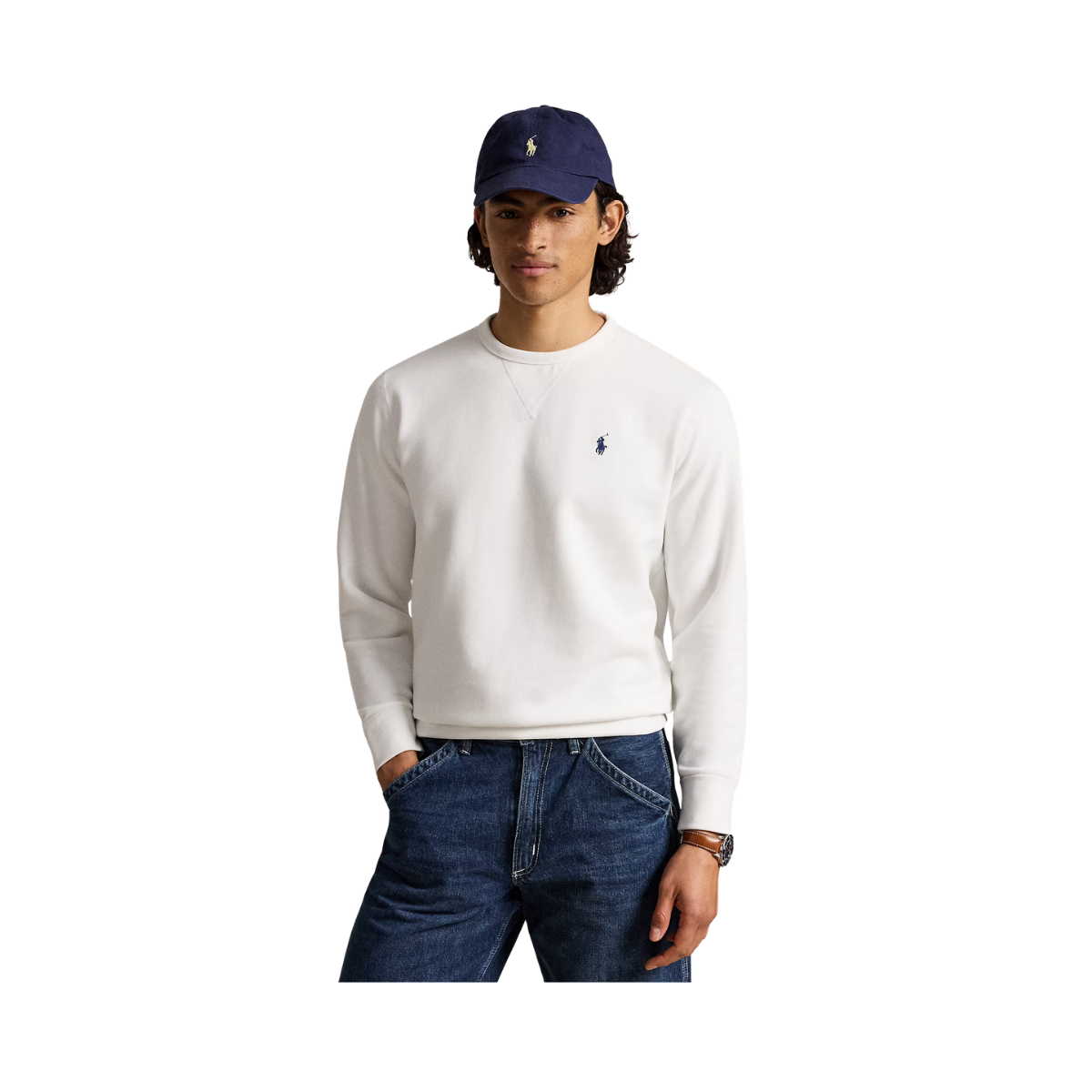 LS Fleece Sweater - White