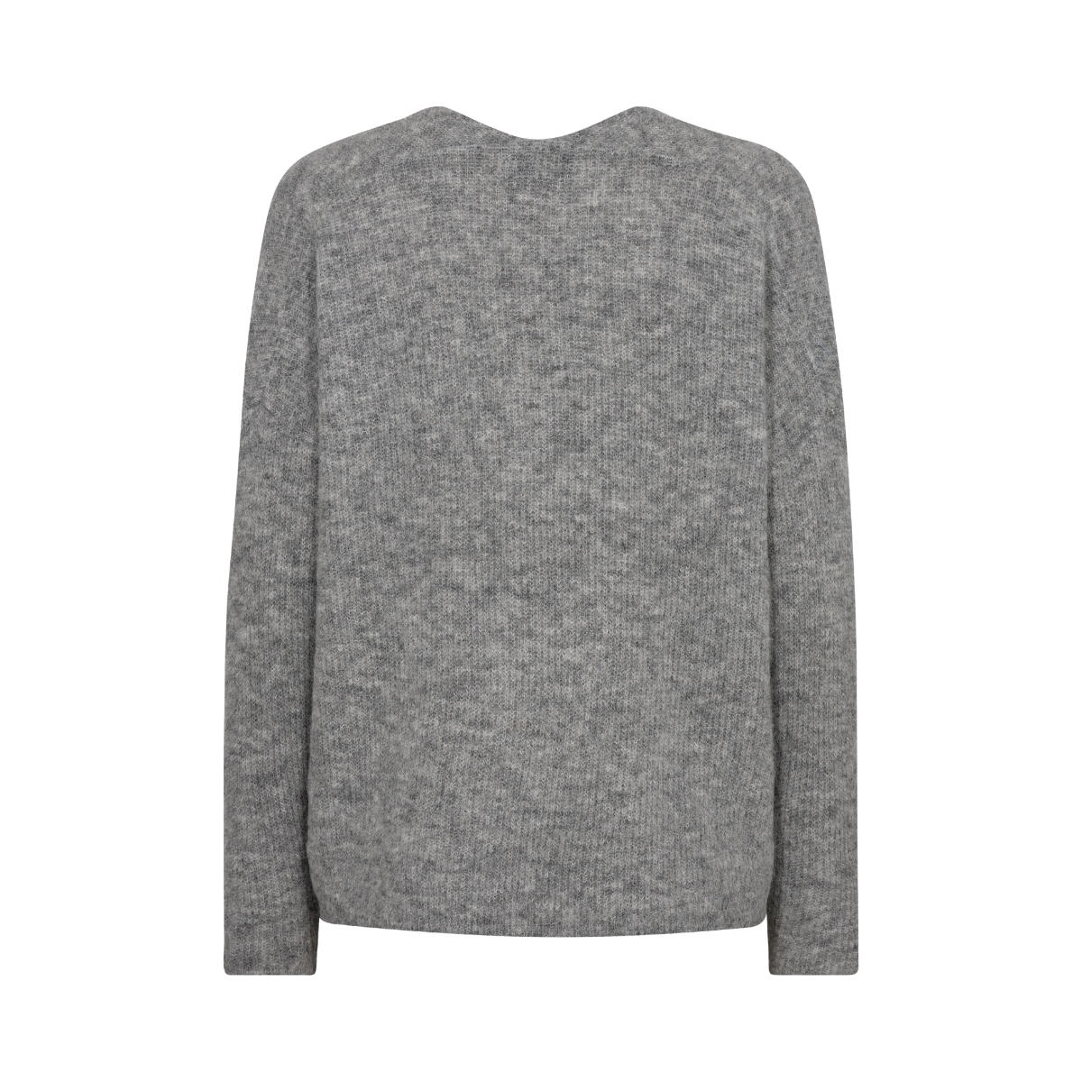 Thora V-Neck Knit - Grey Melange