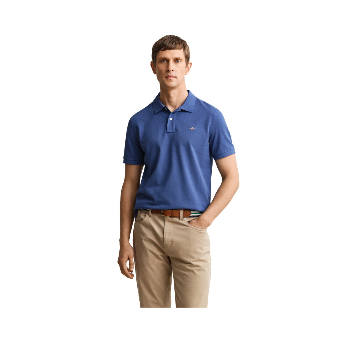 Shield SS Pique Polo - VINTAGE BLUE