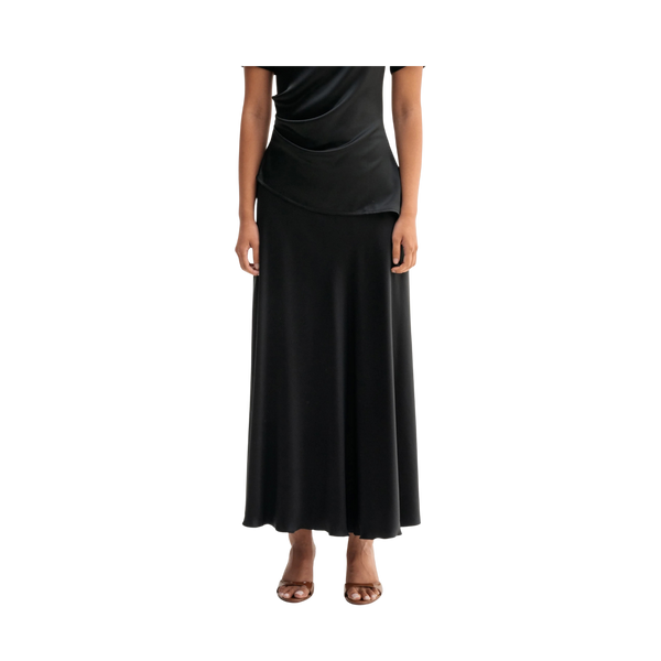 Hadi Satin Skirt - Black