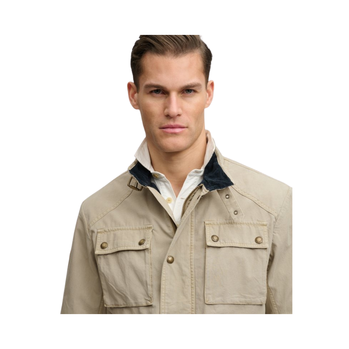 Merchant Ripstop Racer Jacket - Stonewash Taupe Brown