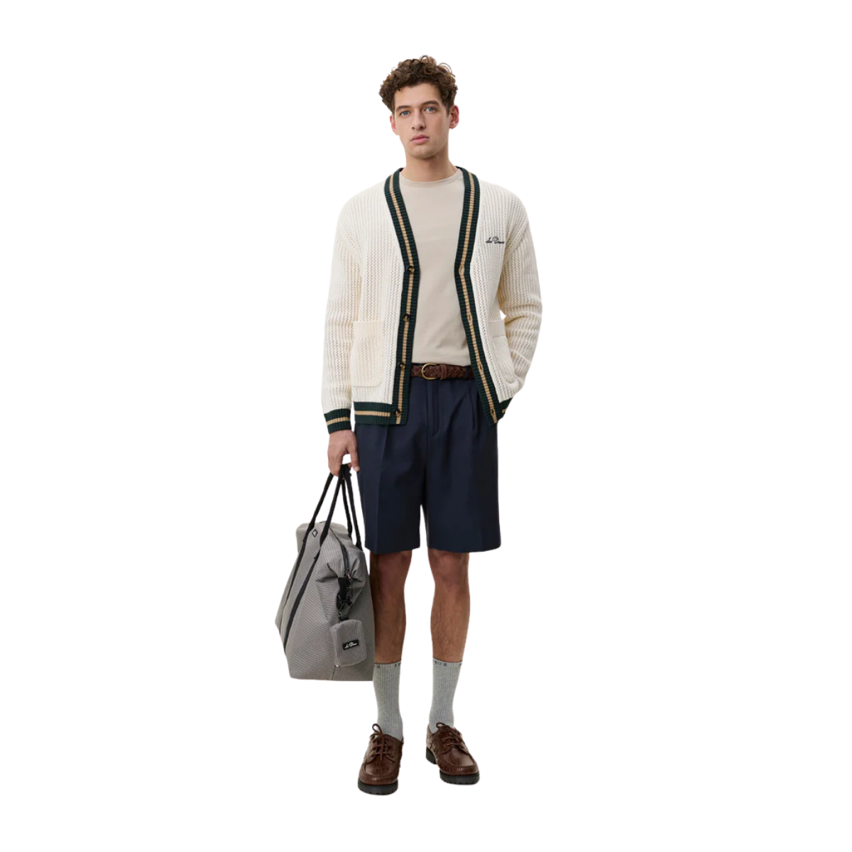 Lace Knitted Cardigan - White