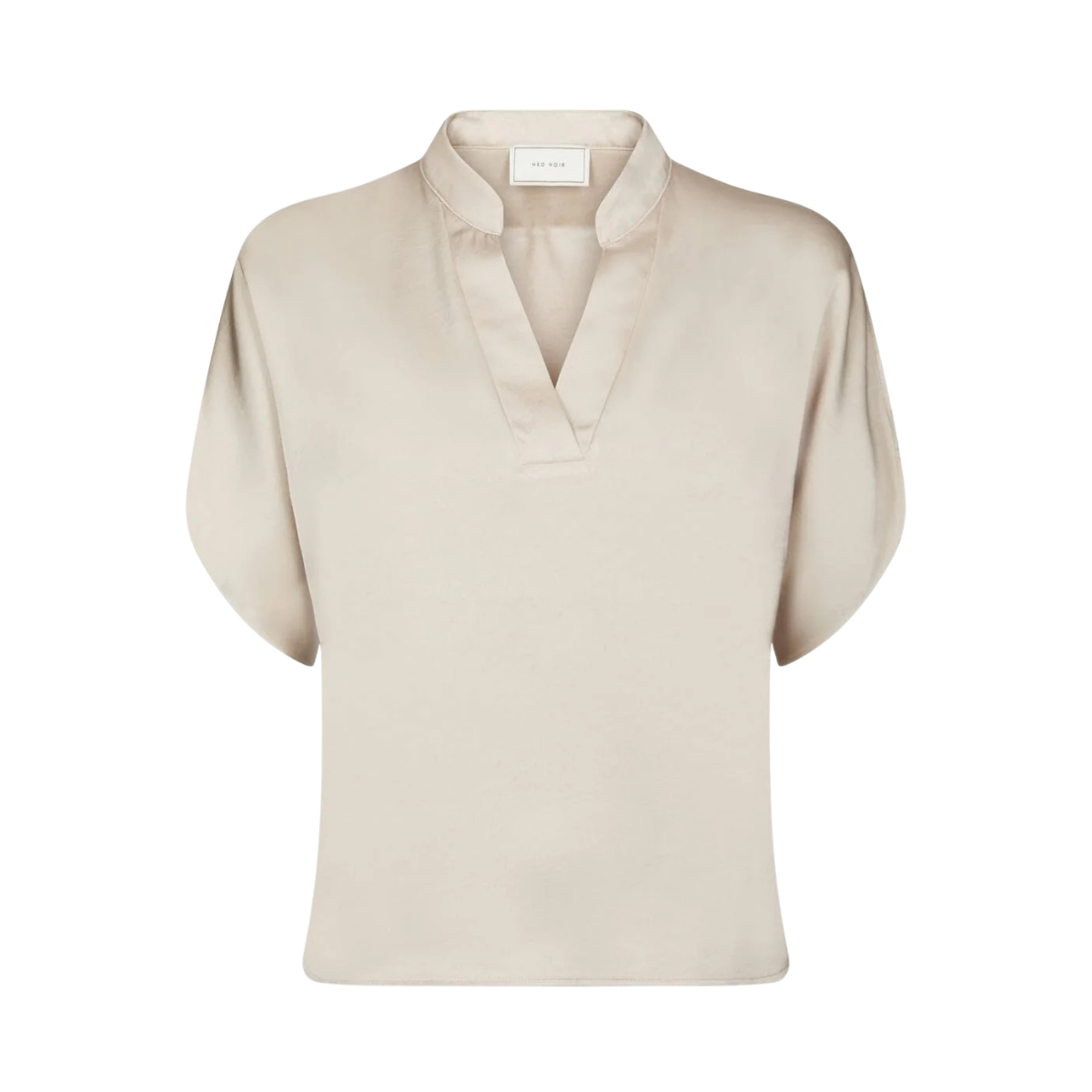 Anelle Heavy Sateen Blouse - Pearl