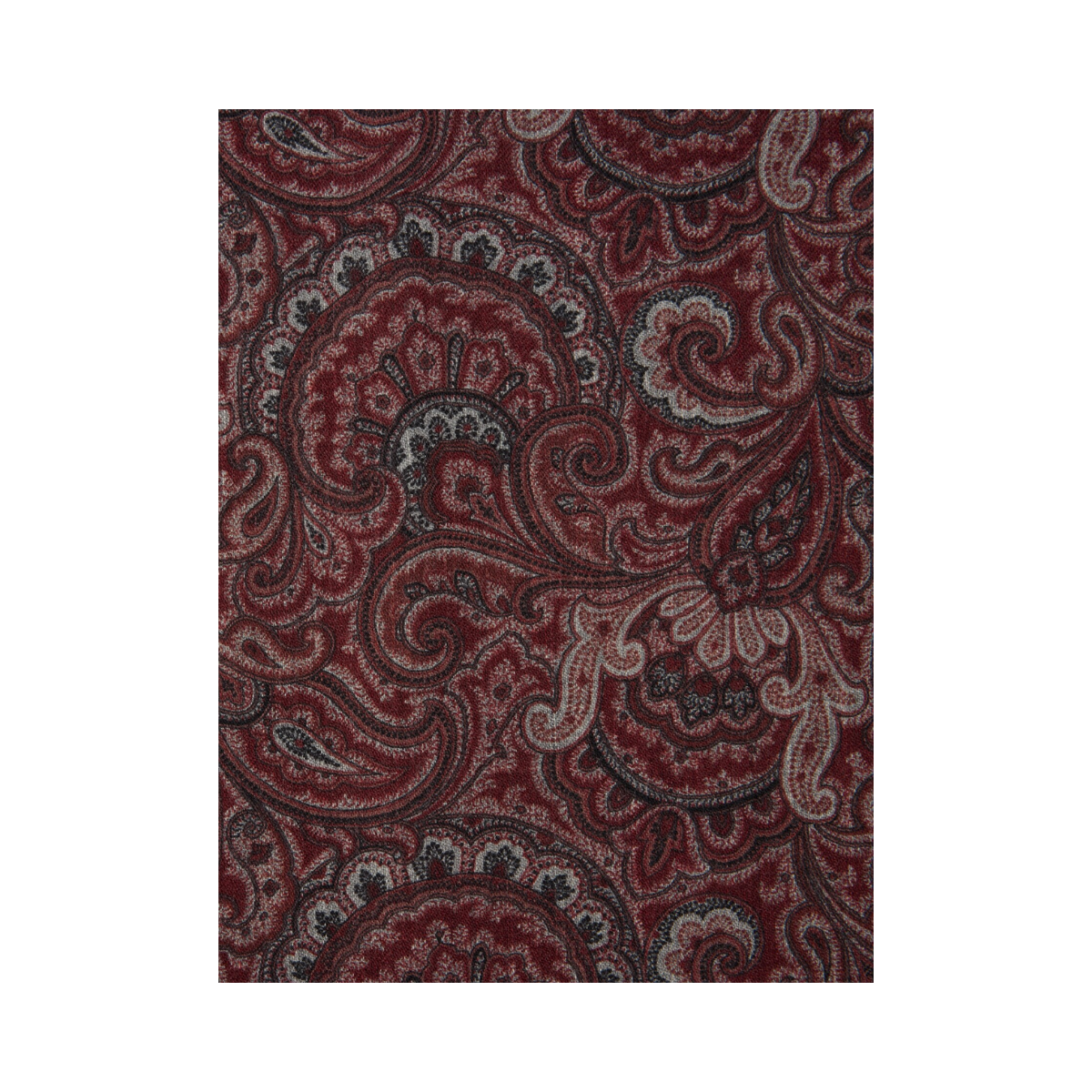 Pocket Square Wool - Dark Orange Pattern