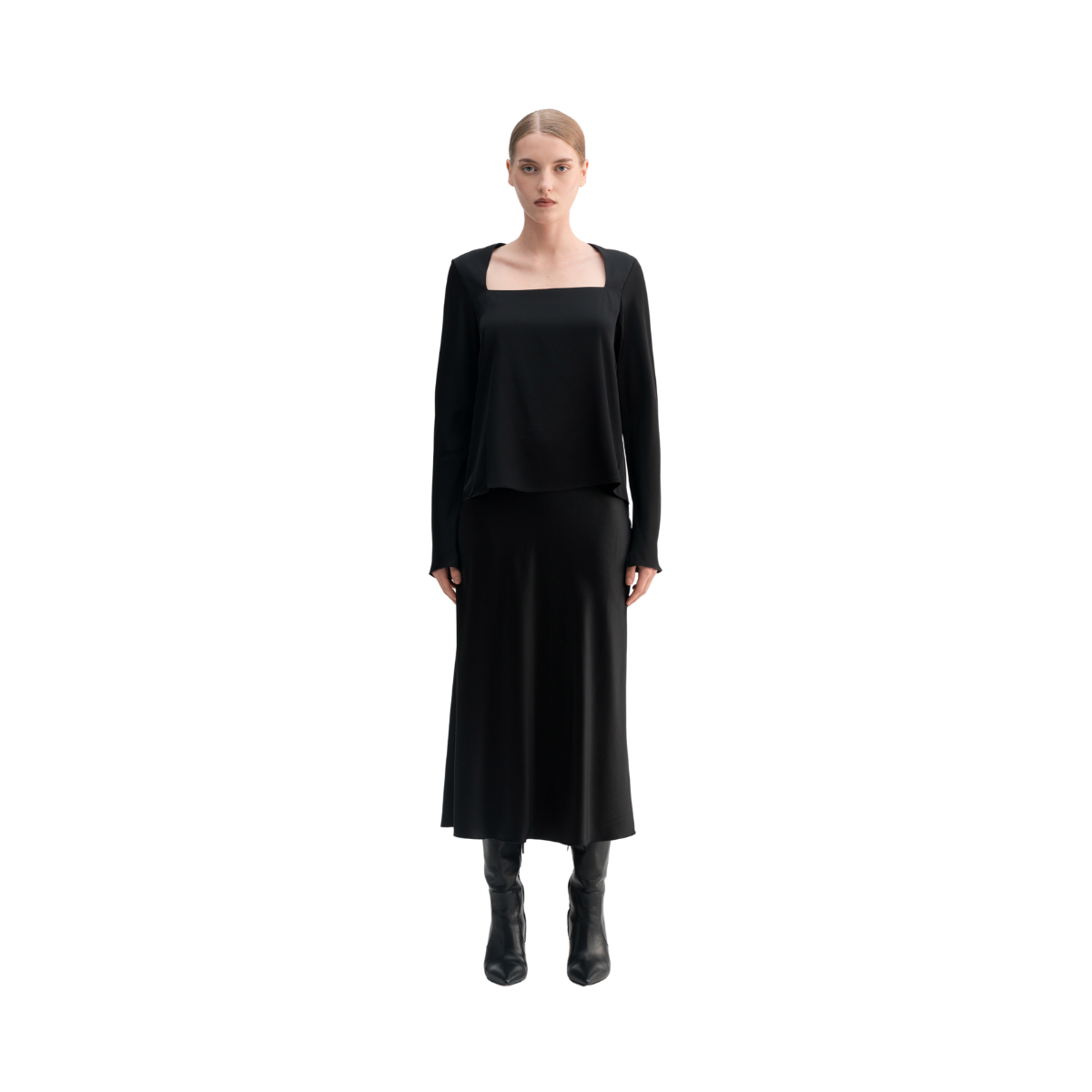 Della Silk Blouse - Black