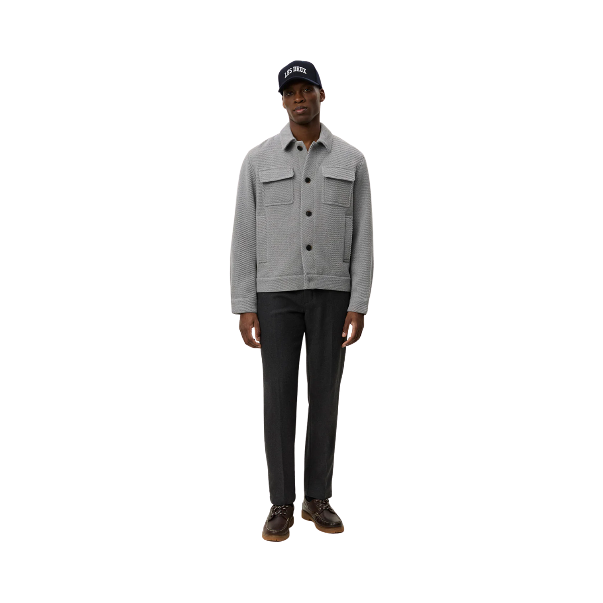 Nash Twill Wool Jacket - Grey Melange