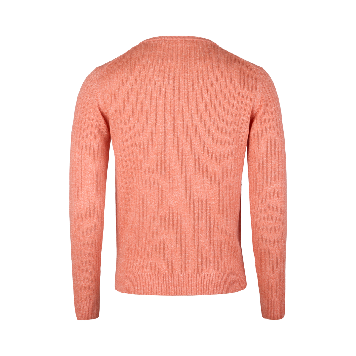 Sweater Knitted Ribbed Linen / Merino Wool - Orange