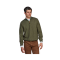 Half Zip Structure Knit - Green