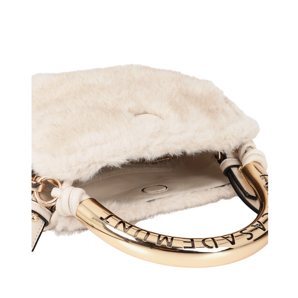 Small 1981 Hair Shoulder Bag - Ecru