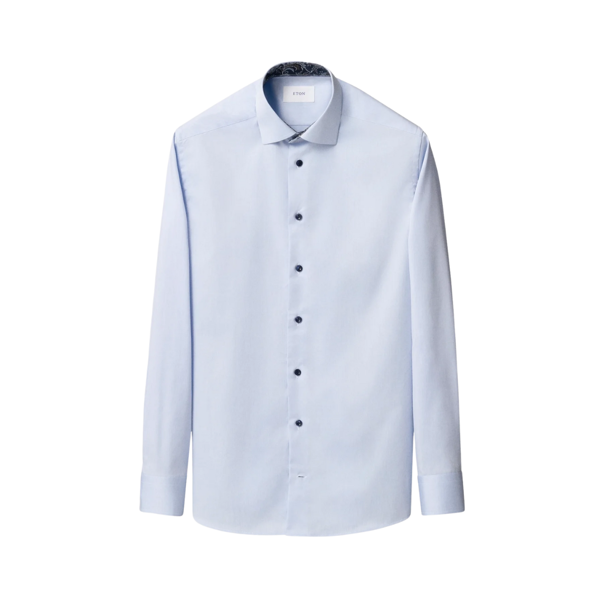 Floral Effect Signature Twill Shirt - Light Blue