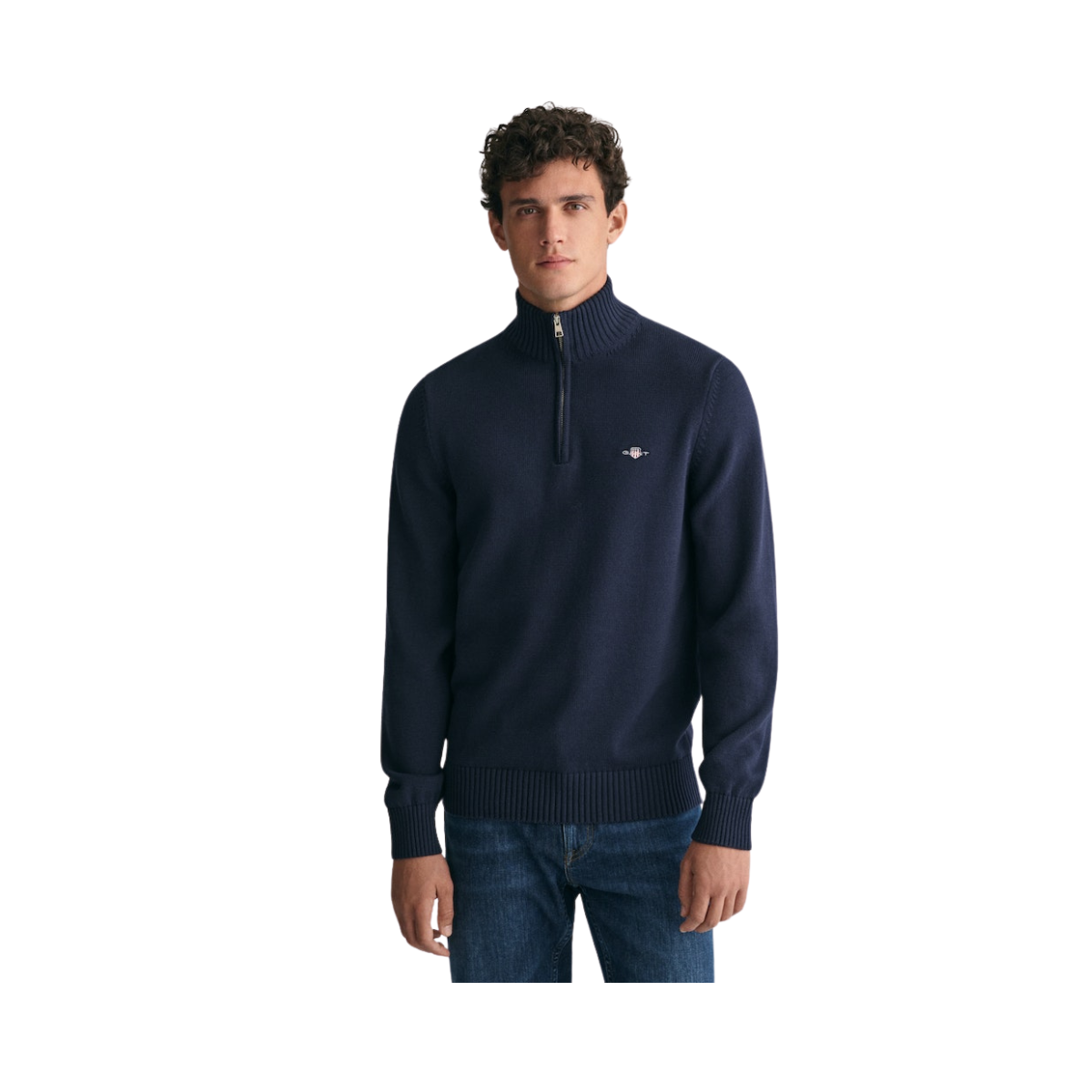 Casual Cotton Halfzip - Evening Blue