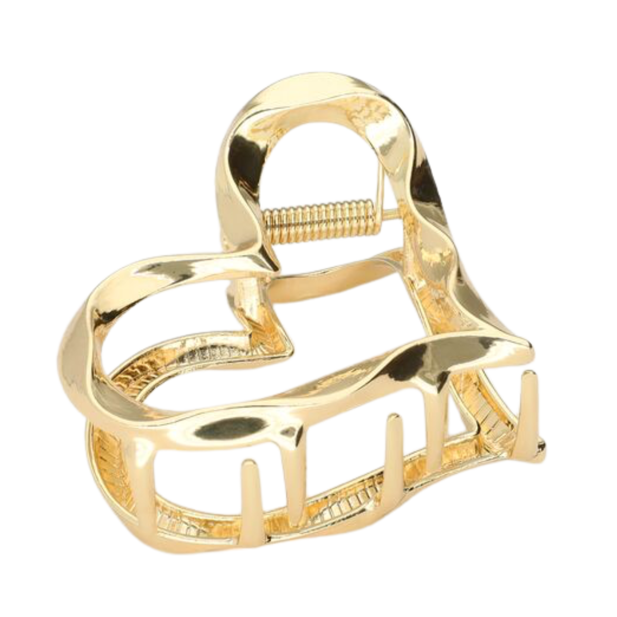 Hairclip heart twisted - Gold