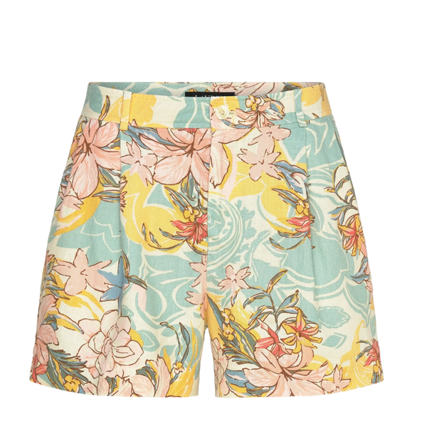 Woven Shorts - Cream/Blue Multi