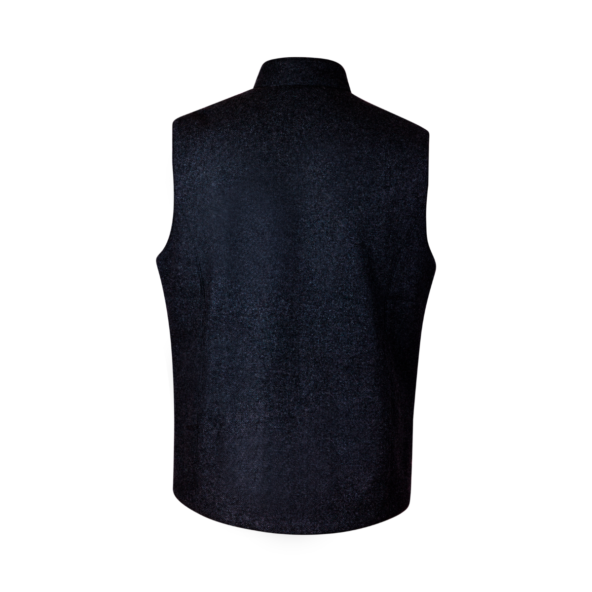 Vest Zip Alcantra Textured - Navy