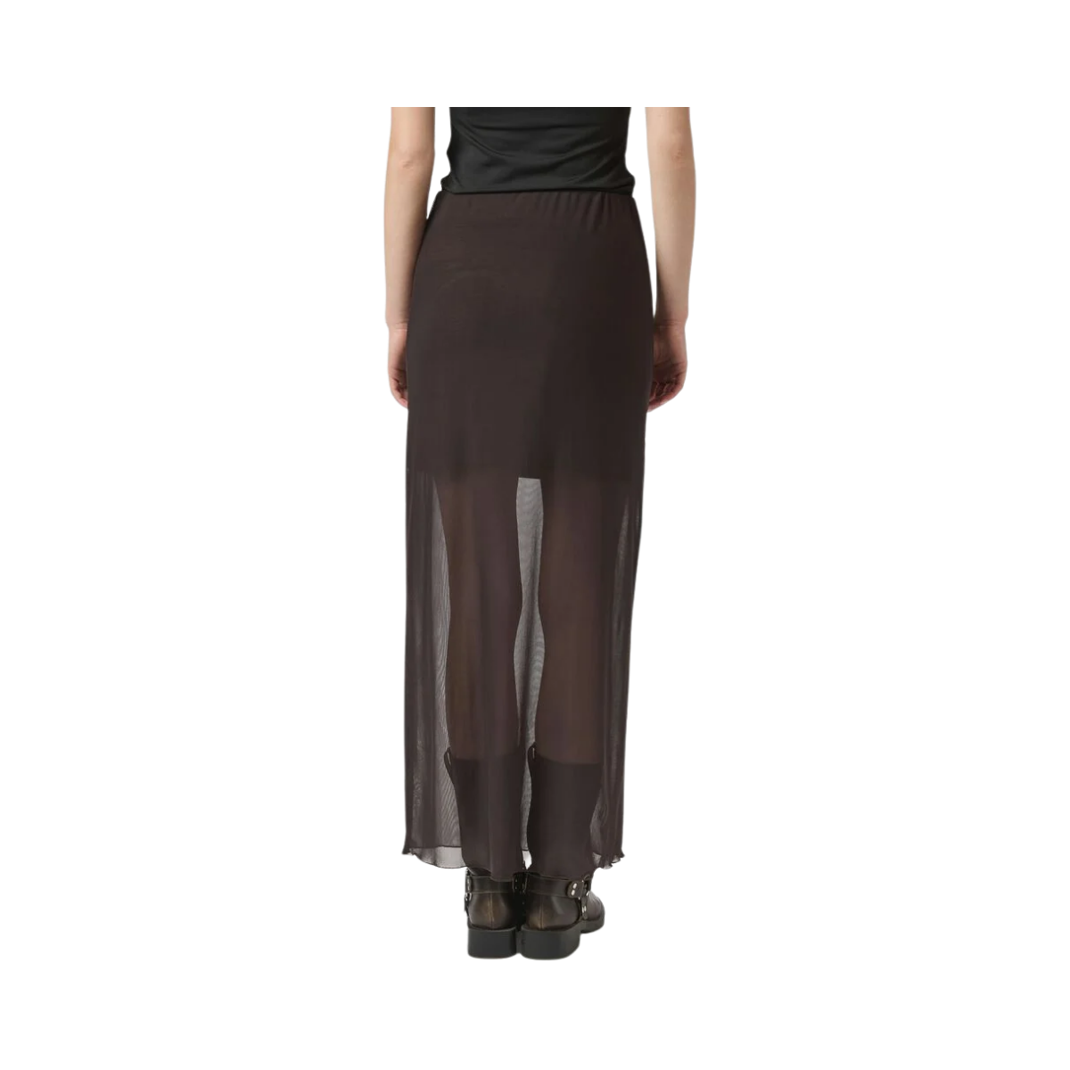 Marlise Mesh Skirt - Dark brown
