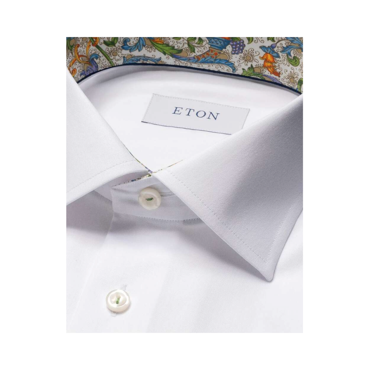 Floral Effect Signature Twill Shirt - White