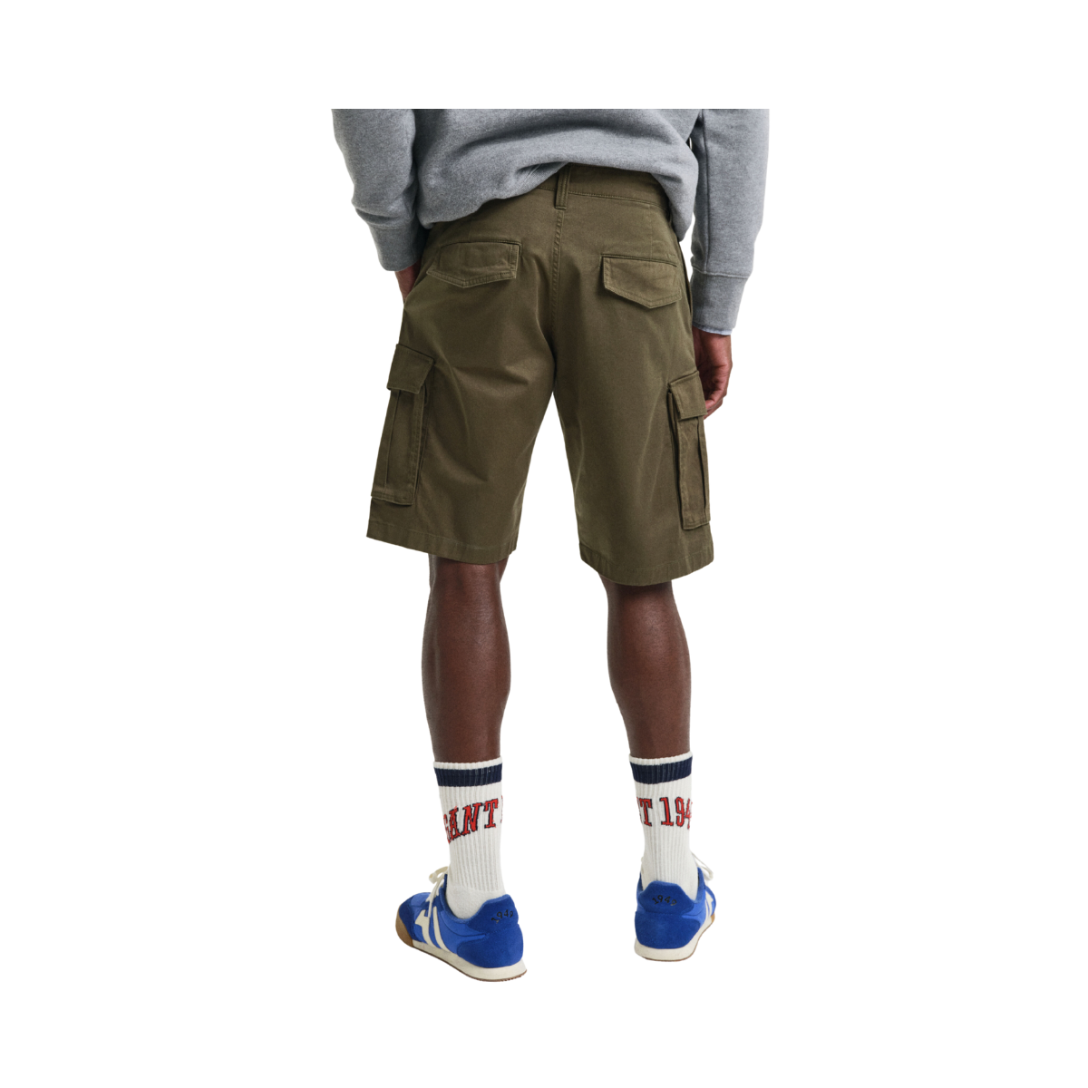 Relaxed Twill Cargo Shorts - Juniper Green