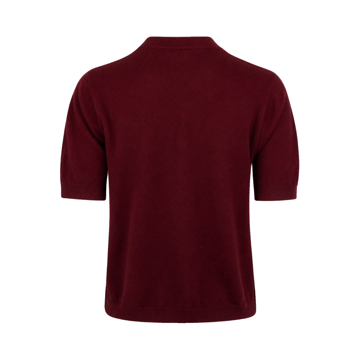 Janet Short Sleeve Knit - Dark Red