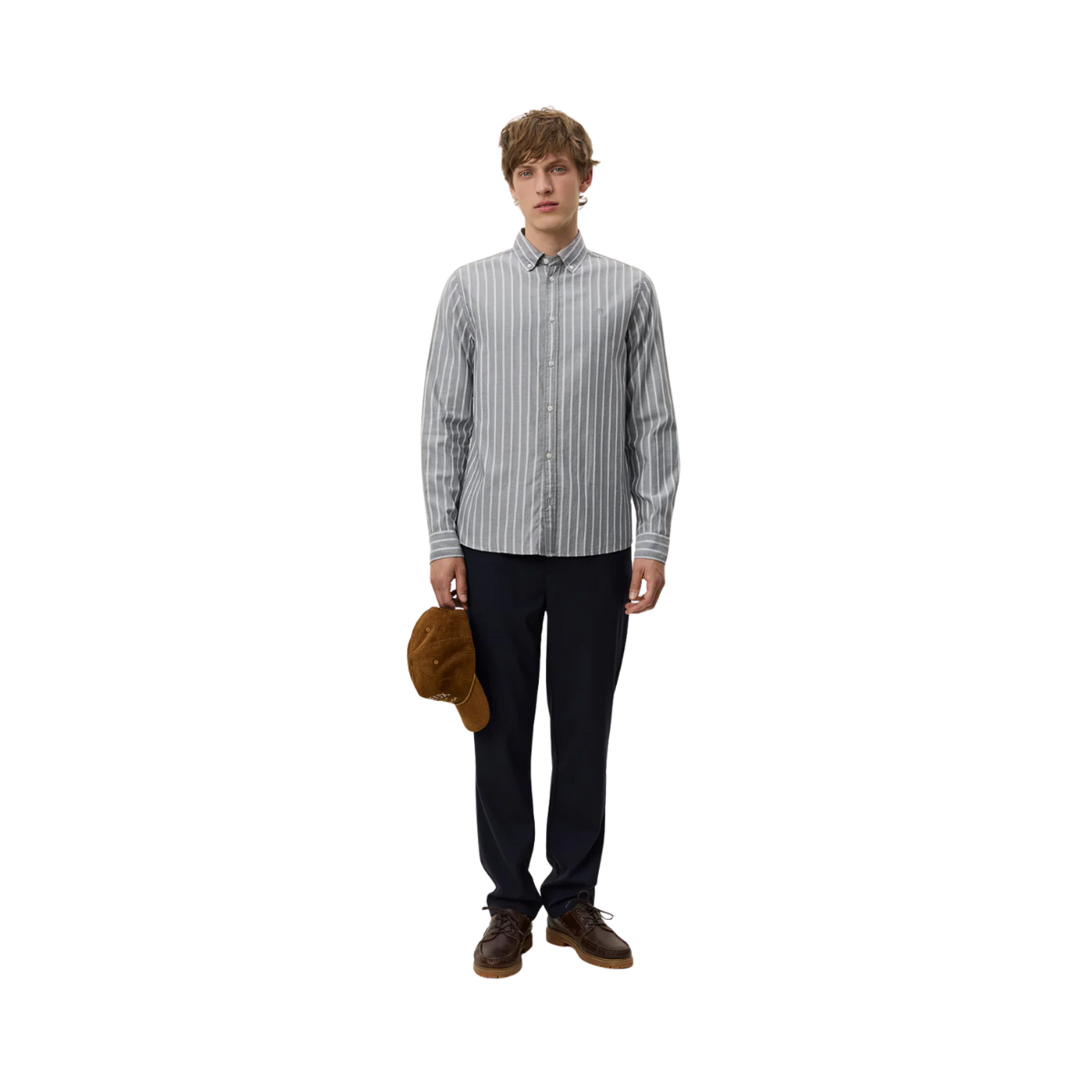 Konrad Herringbone Shirt - Asphalt