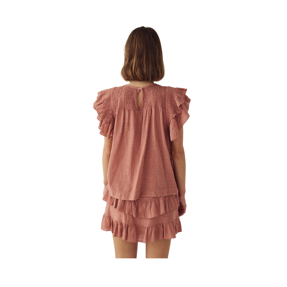 N-MAURA BLOUSE - RED CLAY