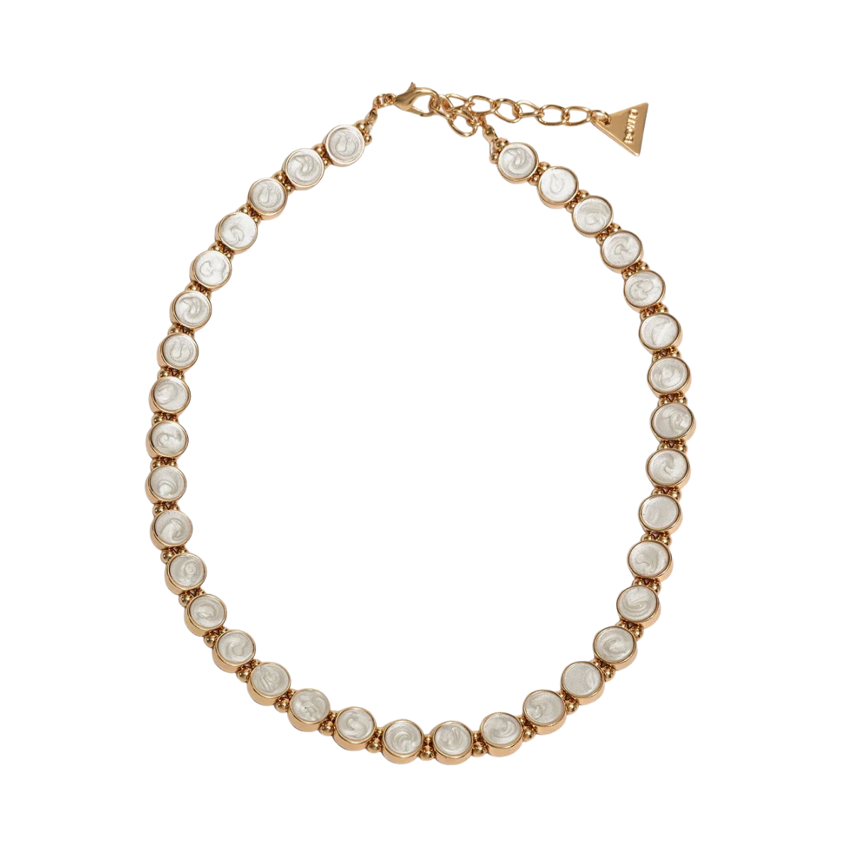 Ava Petite Pearl Necklace - Gold W Pearl White