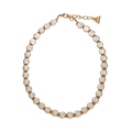 Ava Petite Pearl Necklace - Gold W Pearl White