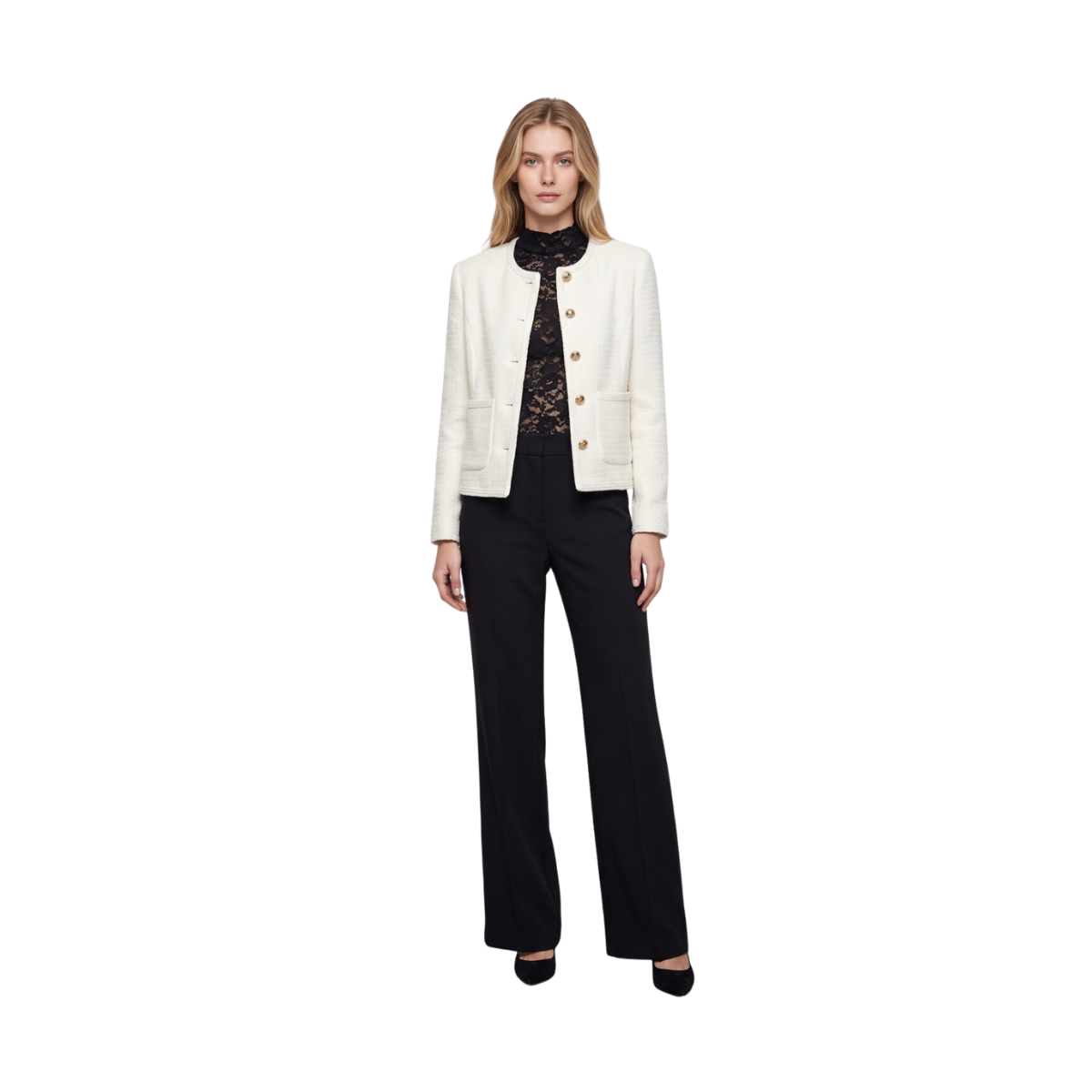 Alexa Tweed Jacket - White