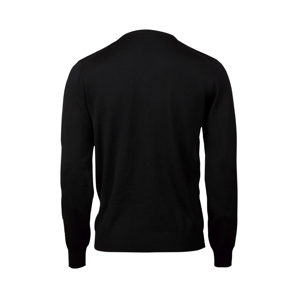 Pullover Knitted V-Neck Merino Wool - Black