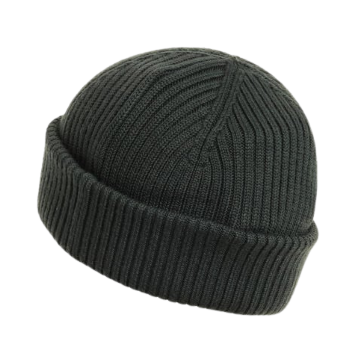 Rib Hat Knitted Beanie - Green