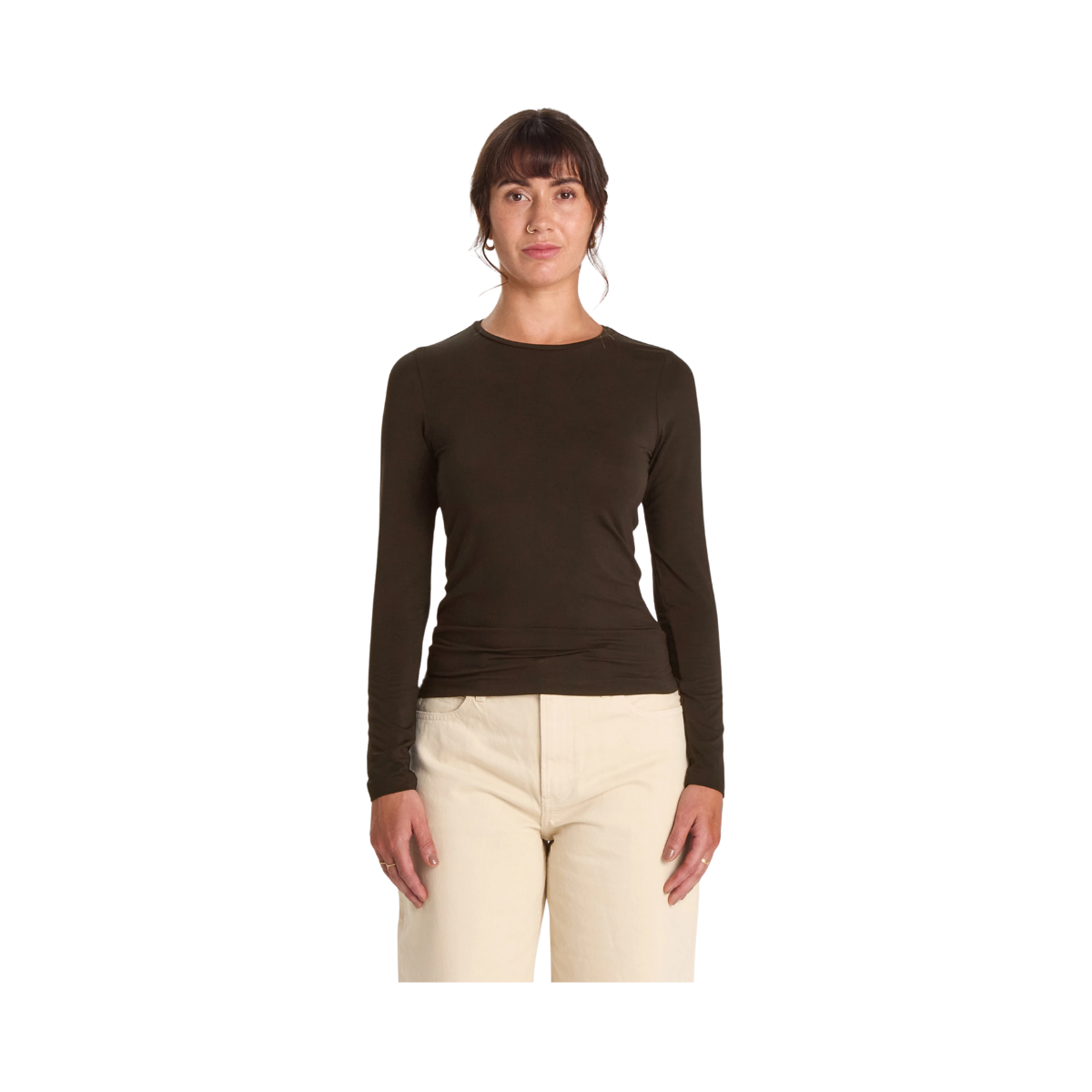 Long Sleeve Lyocell - ESPRESSO