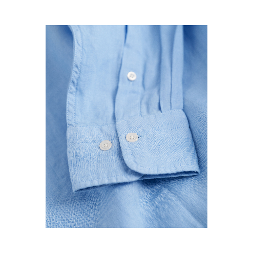 Reg Gmnt Dyed Linen Shirt - Blue